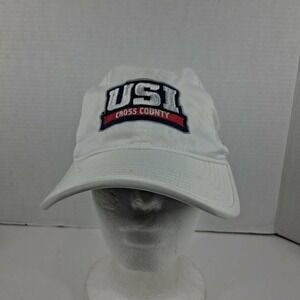 Nike Featherlight Dri-FIT Hat White USI Cross County Adjustable Running Cap